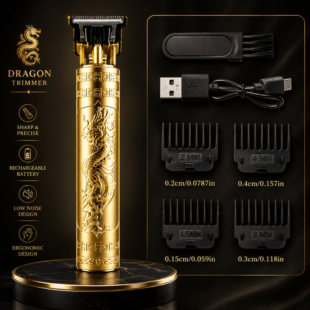 Amber Sky™ Dragon-Design Professional Hair Trimmer Kit