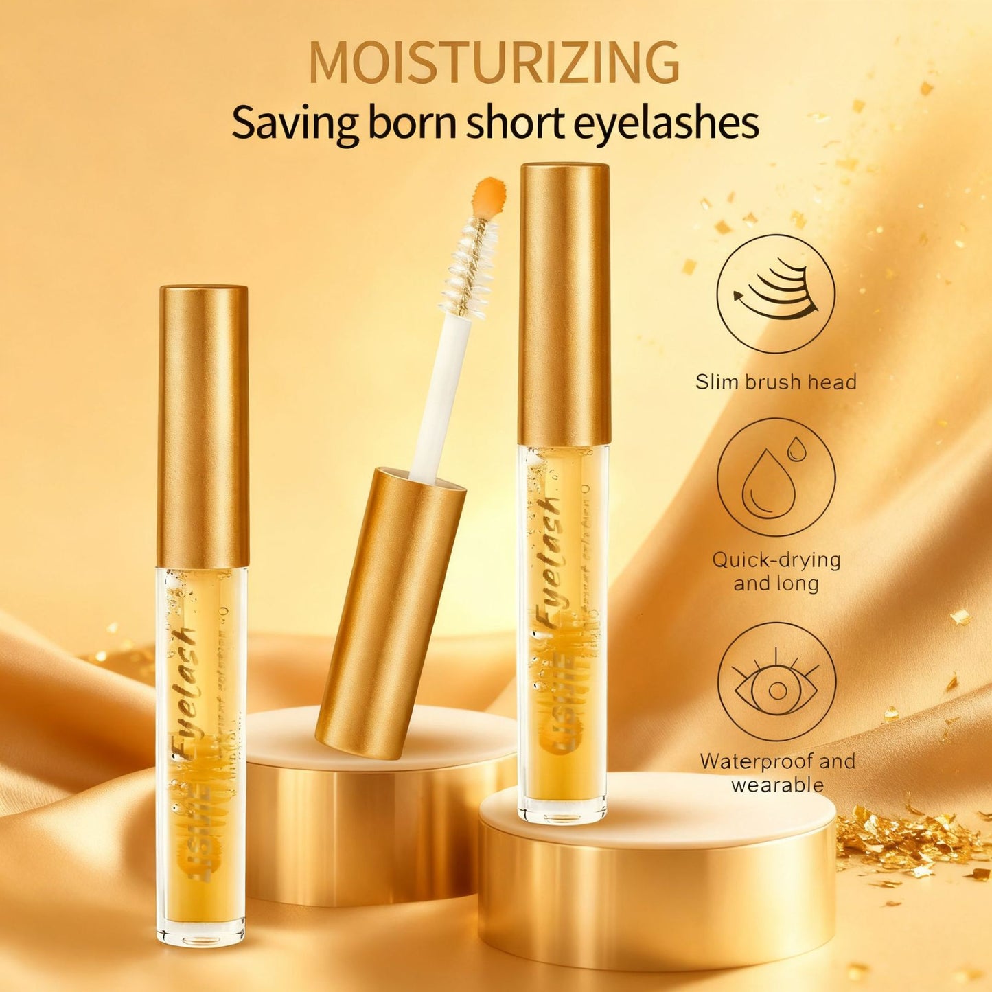 Eyelash serum for naturally set, long-lasting, and smudge-proof lashes, perfect for everyday eye makeup.