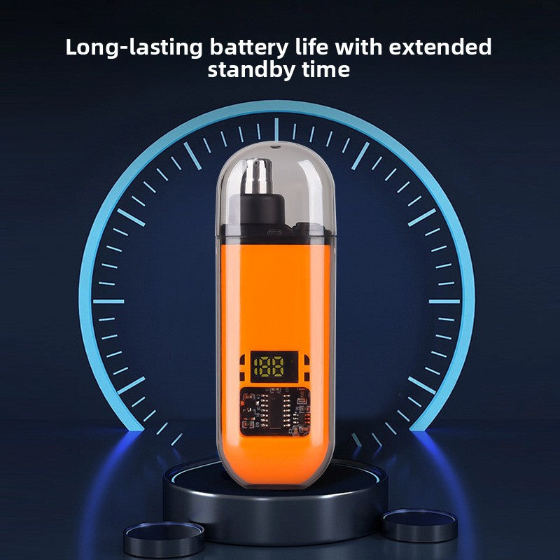 Electric Nose Hair Trimmer Compact Portable Rechargeable Detachable Washable Blades