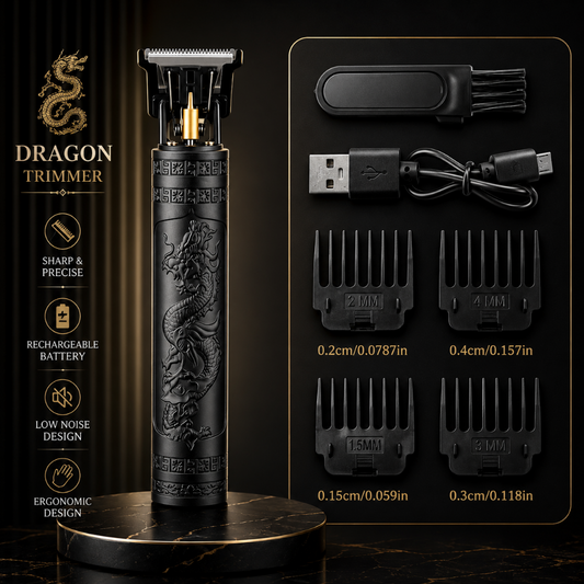 Amber Sky™ Dragon-Design Professional Hair Trimmer Kit