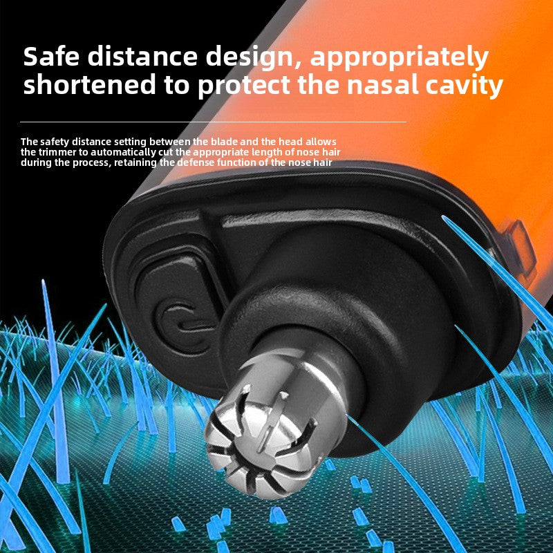 Electric Nose Hair Trimmer Compact Portable Rechargeable Detachable Washable Blades